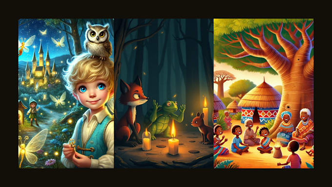 Gig Preview - Create children story illustration and stunning custom art