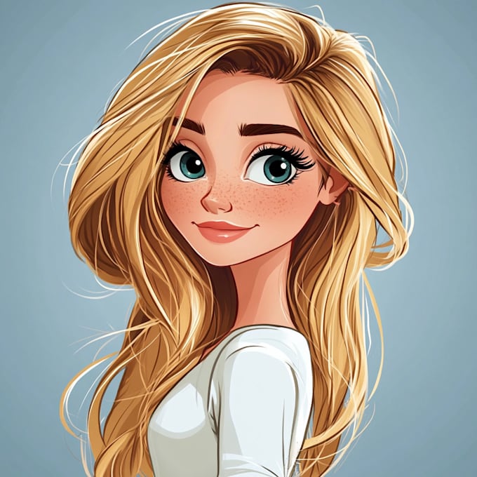 Gig Preview - Draw you a beautiful portrait in disney cartoon style