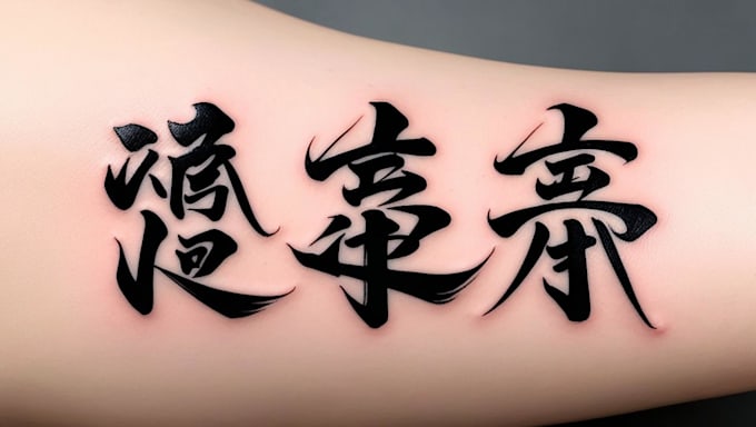 Gig Preview - Design a chinese or japanese calligraphy tattoo for you