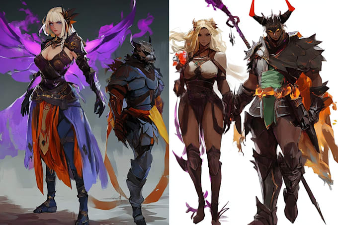 Gig Preview - Draw splash art and fantasy concept art dnd illustrations