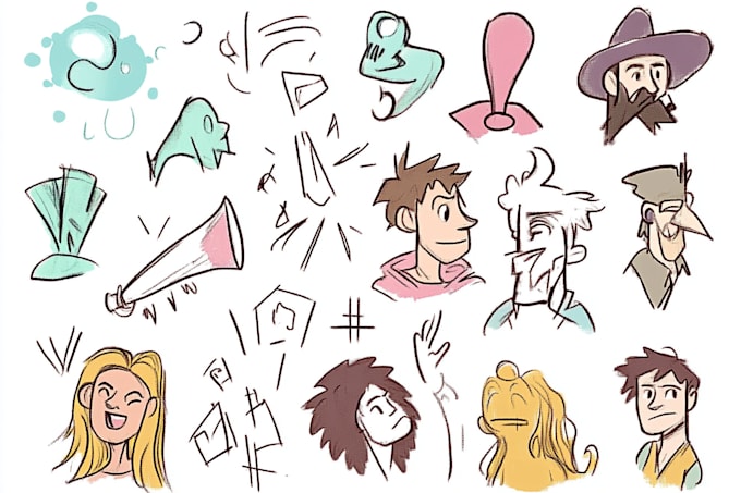 Gig Preview - Awesome doodle character designs