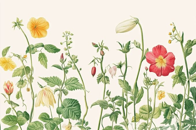 Gig Preview - Make a beautiful botanical or floral illustration