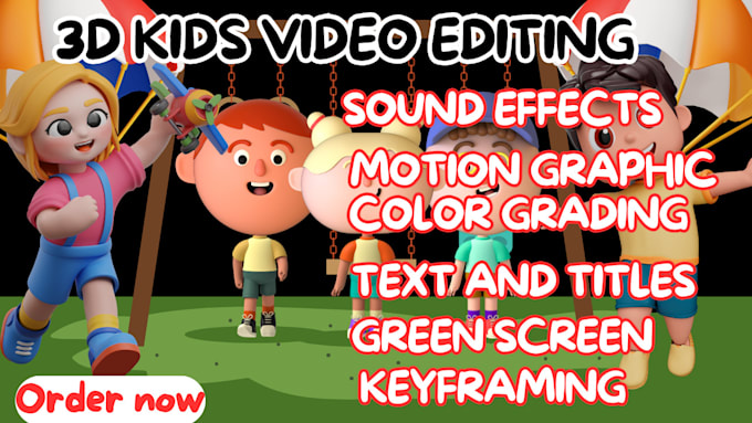 Gig Preview - Do 3d kids animation video, 3d nursery rhymes animation, cartoon kids video