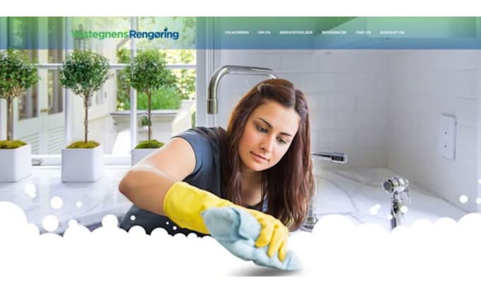 Gig Preview - Design cleaning service website, booking koala, house, office cleaning website