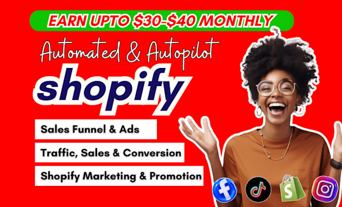 Gig Preview - Do complete shopify marketing sales funnel etsy promotion ecommerce promotion