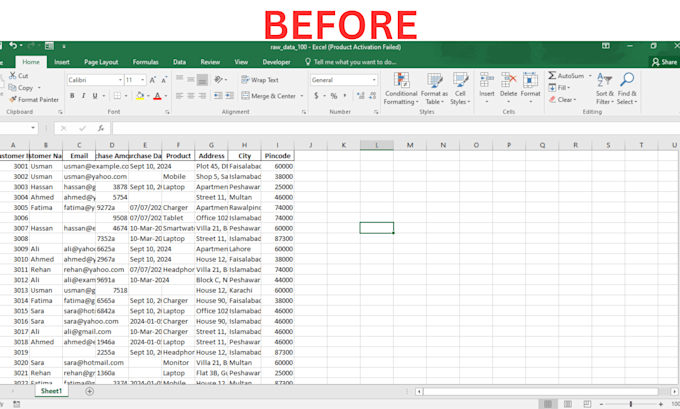 Gig Preview - Do data cleaning in excle in 24 hours, data formatting, data entry