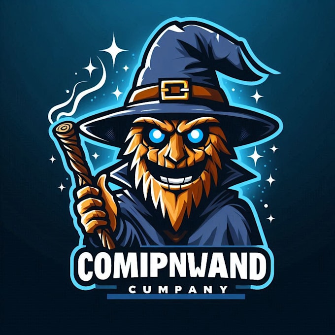 Gig Preview - Do make wizard head mascot logo design with unlimited review