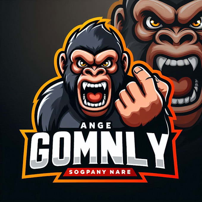 Bestseller - do make angry gorilla mascot cartoon logo design with unlimited review