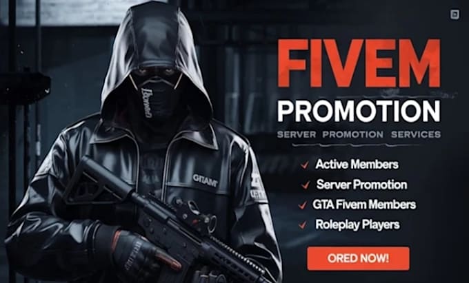 Gig Preview - Fivem server promotion, discord server promotion, fivem server ads