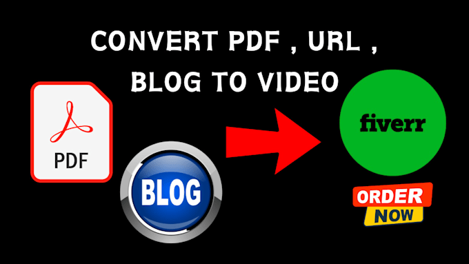 Gig Preview - Convert PDF , URL , blog into videos using ai