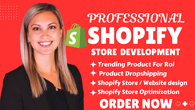 Gig Preview - Design shopify dropshipping store, redesign shopify store shopify website design