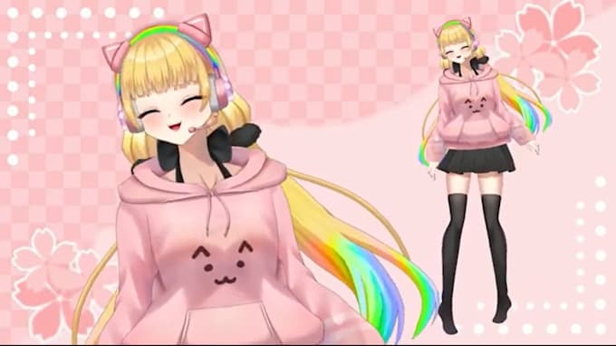 Gig Preview - Draw high quality live2d vtuber model,  chibi vtuber model, anime model, rigging