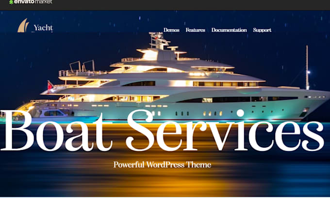 Gig Preview - Design yacht website boat rental website booking boat website wordpress website