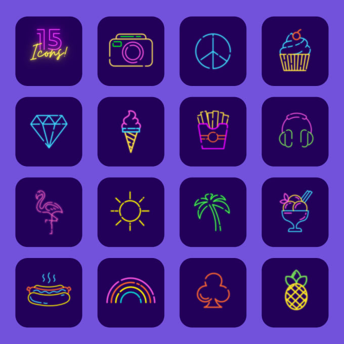 Gig Preview - Design custom icon set