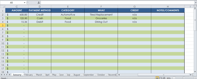 excel receipt tracker template small business free download