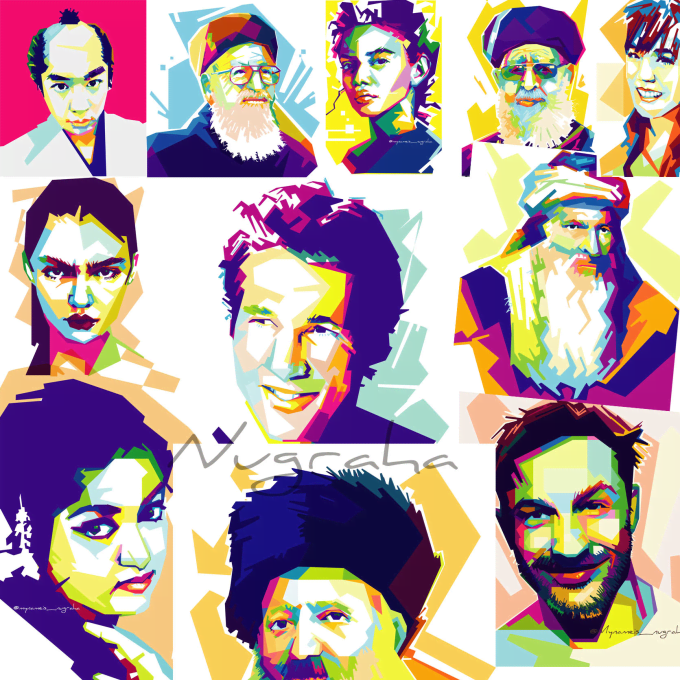 make your photo in popart WPAP style and free Vector files