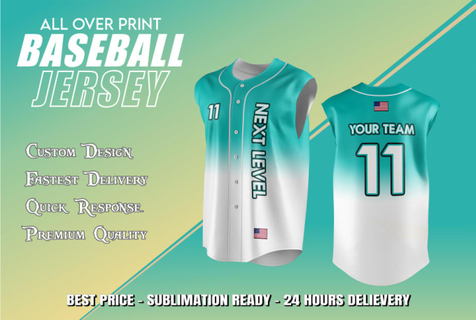 Design baseball jersey, uniform, mockup sublimation by Faizibutt315