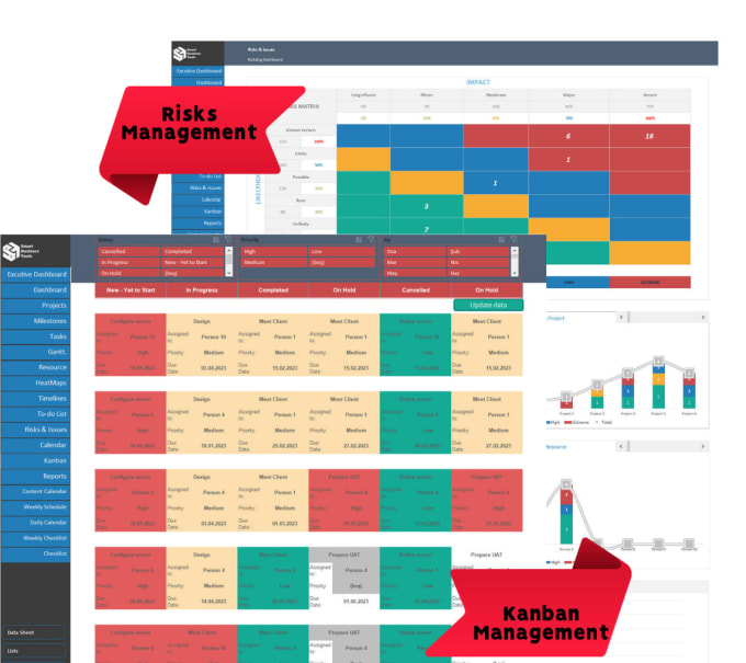 Gig Preview - The ultimate project management template, resource, gannt