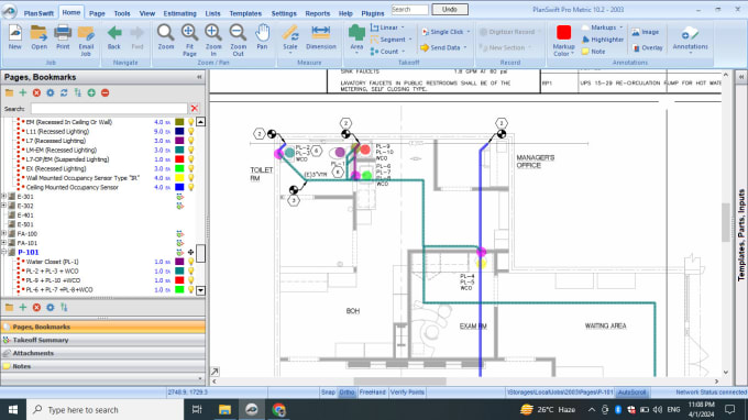 Gig Preview - Do quantity takeoff for mep construction project