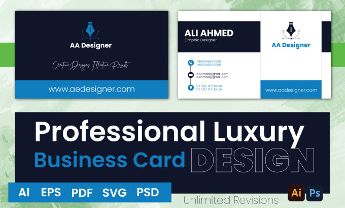 Gig Preview - Do professional luxury business card design