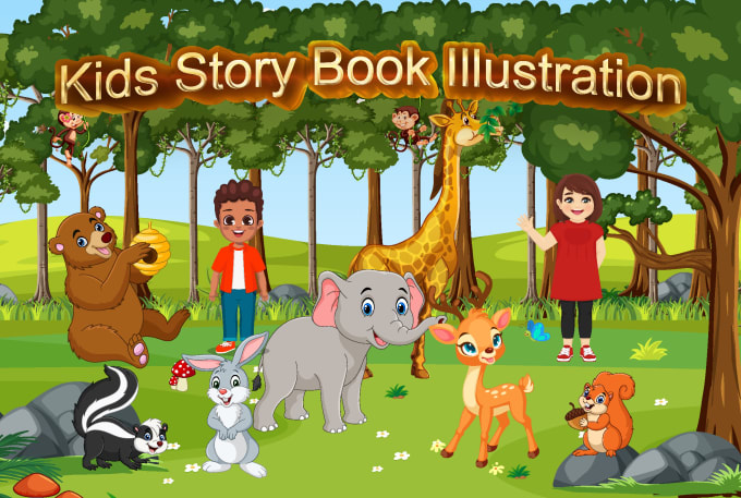 Gig Preview - Design children story book illustrations