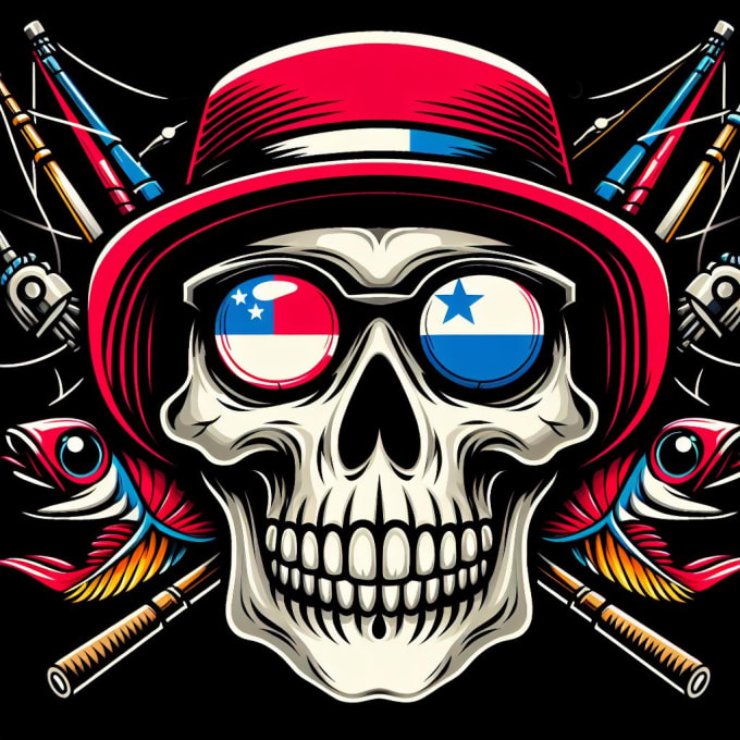 Gig Preview - Make an amazing panama flag as skulls mascot logo in one day