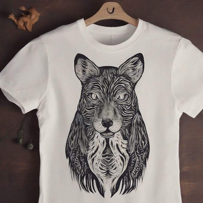 Gig Preview - Create animal linocut tshirt design for brands