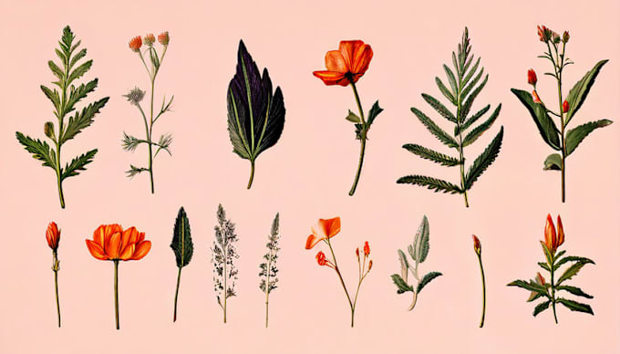 Gig Preview - Draw botanical illustrations of flowers, plants, fruits