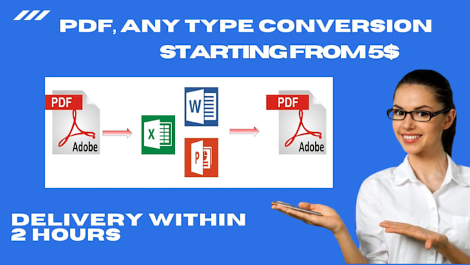 Gig Preview - Convert docx, PPT, picture text to pdf, and PDF to other forms