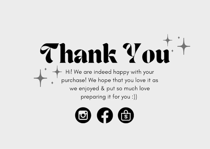 Gig Preview - Design a minimalist thank you card for business