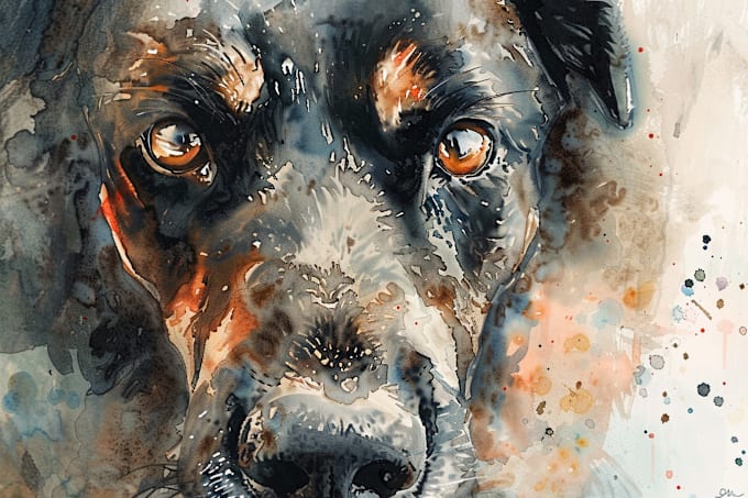 Gig Preview - Do custom pet portraits in watercolor