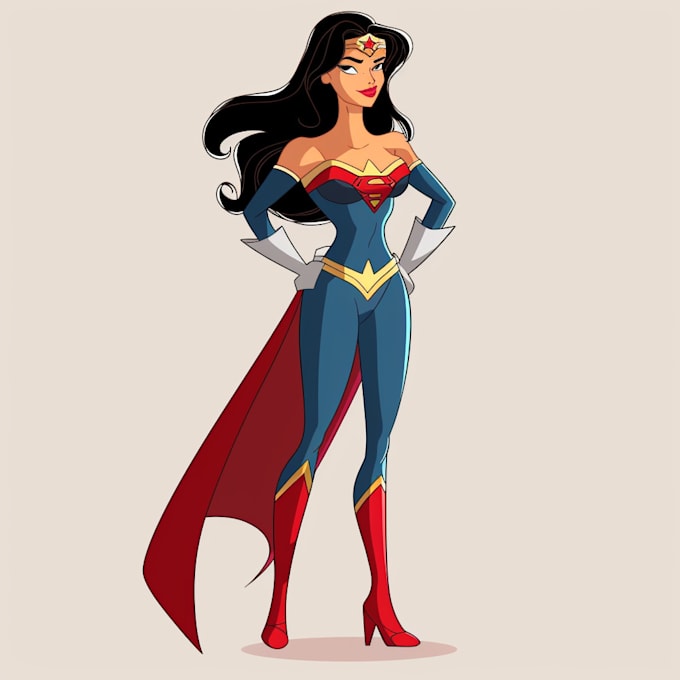 Gig Preview - Create a beautiful superhero cartoon character for you