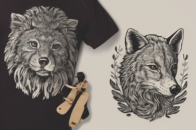 Gig Preview - Create animal linocut tshirt design for brands