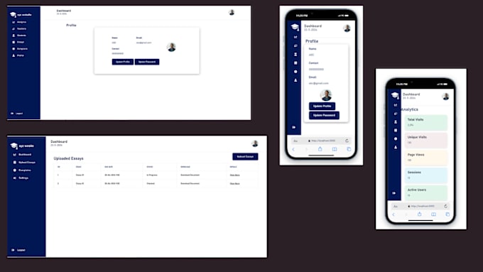 Gig Preview - Design UI for dashboards, web apps, crms, and admin panels