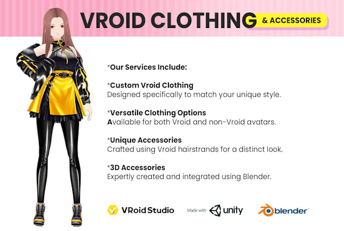 Gig Preview - Do custom vroid clothes design for your 3d vroid model