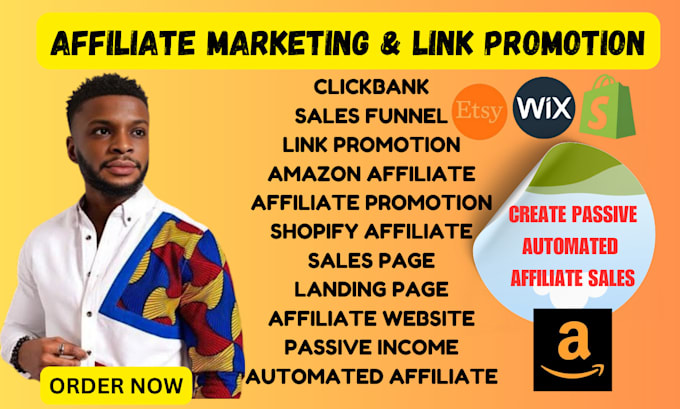 Gig Preview - Do clickbank affiliate marketing, sales funnel, affiliate link promotion, amazon