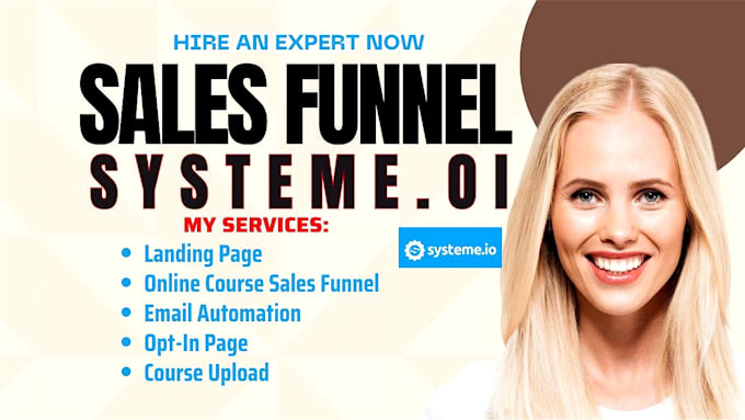 Gig Preview - Build systeme io sales funnel, clickfunnel landing page, clickfunnels dns expert