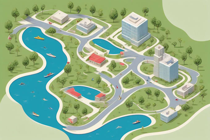 Gig Preview - Design a map or a site plan vector illustration