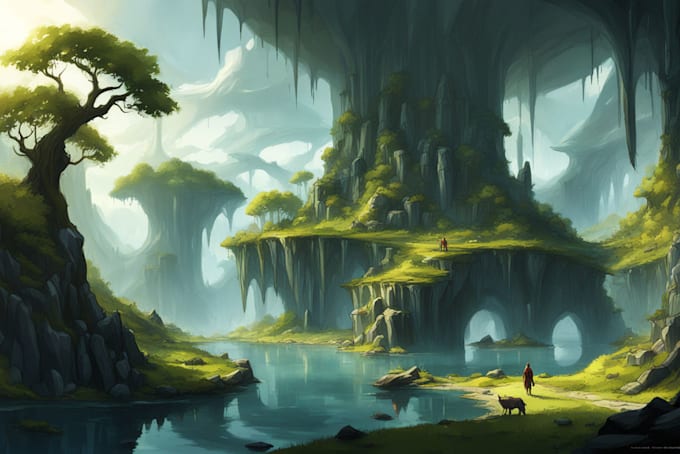 Gig Preview - Amazing environment concept art and fantasy landscape