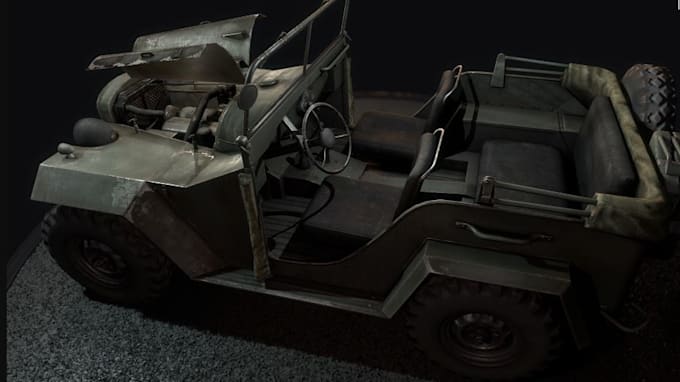 Gig Preview - Realistic 3d car, 3d vehicle model,military car design,3d car animation,ue5 rig