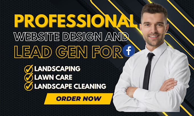 Gig Preview - Do professional landscaping website design for lawn care services lead