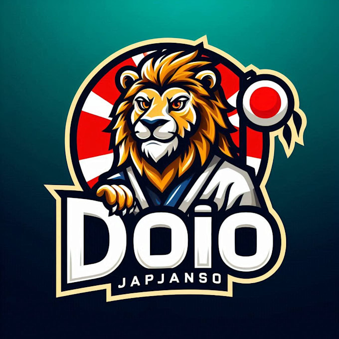 Gig Preview - Do wonderful japanese lion mascot logo design 1 day