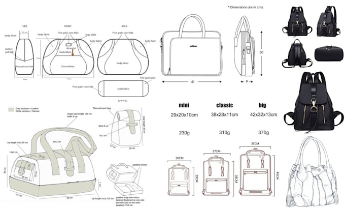 Gig Preview - Design any bags, handbag, tote bag, backpack, bag tech pack and accessories