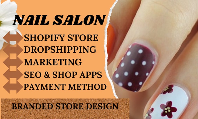 Bestseller - design branded nail salon shopify store beauty website beauty salon