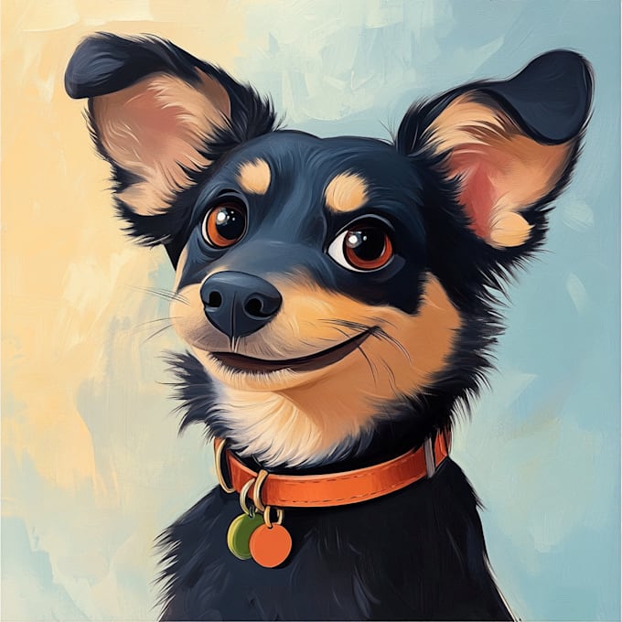 Gig Preview - Design your pet portrait into cute disney style