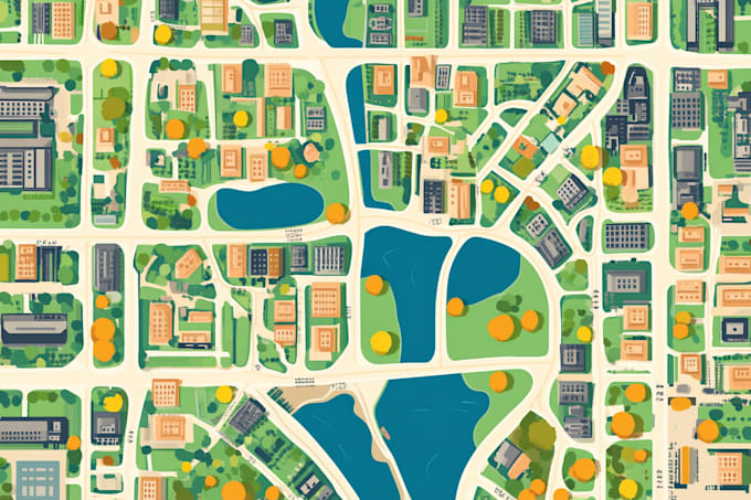 Gig Preview - Design unique vector map illustration or street map