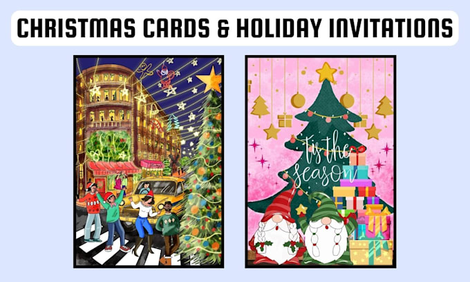 Gig Preview - Create christmas card, greeting card, holiday invitations