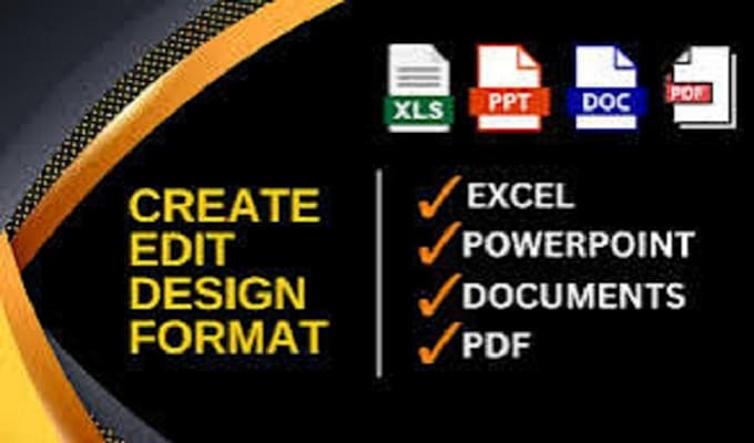 Gig Preview - Convert and formate word and excel documents