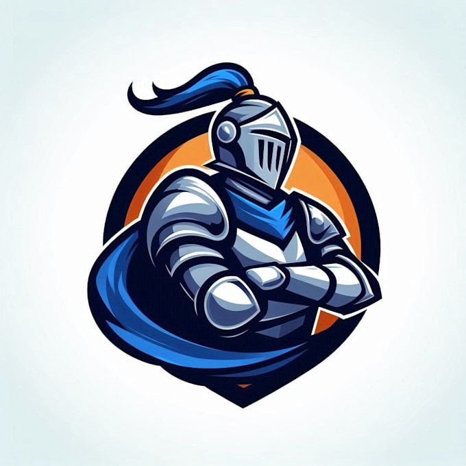 Gig Preview - Do modern knight mascot logo design service for business page