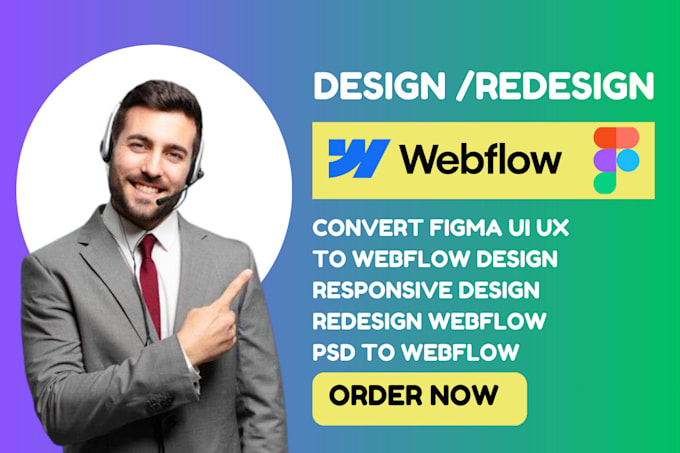 Gig Preview - Webflow website design webflow website redesign convert figma to webflow website